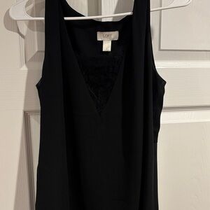LOFT Black Sleeveless Blouse